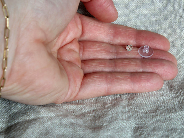 EMERY Earrings. Textured White, Polymer Clay statement Earrings with brass Dangles Alma Rosa Jewelry