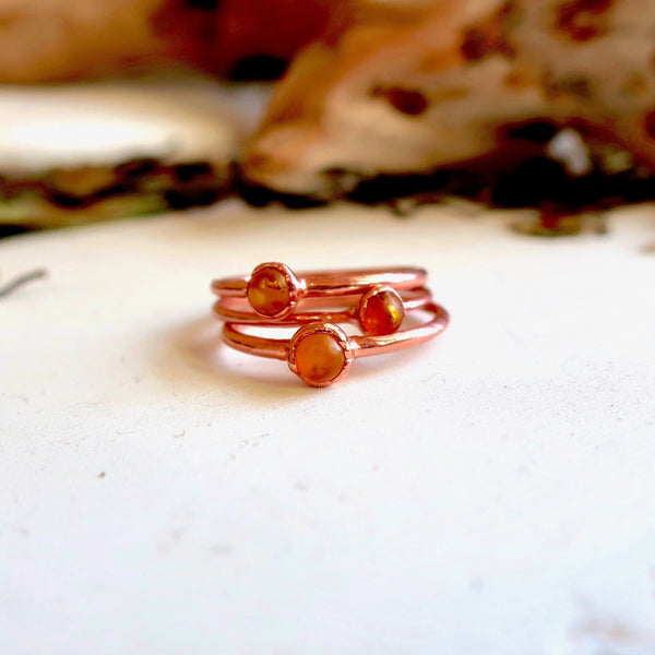 Copper Amber Ring - Grounded Confidence and Glow | By Blackbird & Sage