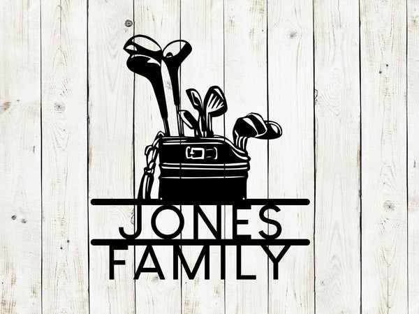 Golf Bag Custom Name Metal Sign