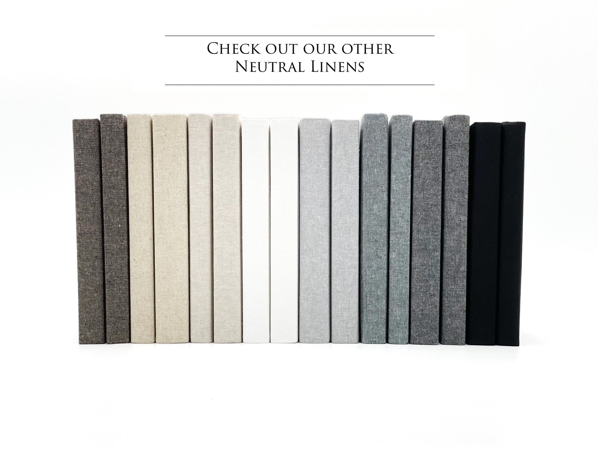Shale Linen Covered Decorative Books