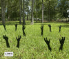Zombie Hands Metal Yard Stakes | Halloween Lawn Decor Set