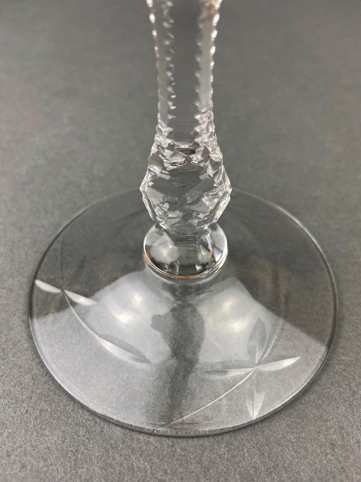 Vintage Cut Crystal Champagne Glasses - Set of 6 Fine Stemware
