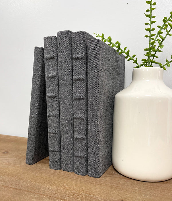 Linen Covered Decorative Books for Shelf Decor