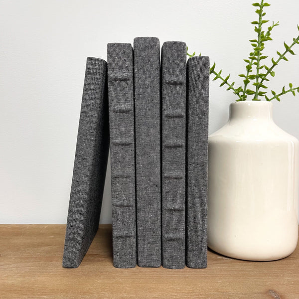 Linen Covered Decorative Books for Shelf Decor