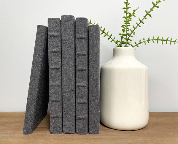 Linen Covered Decorative Books for Shelf Decor