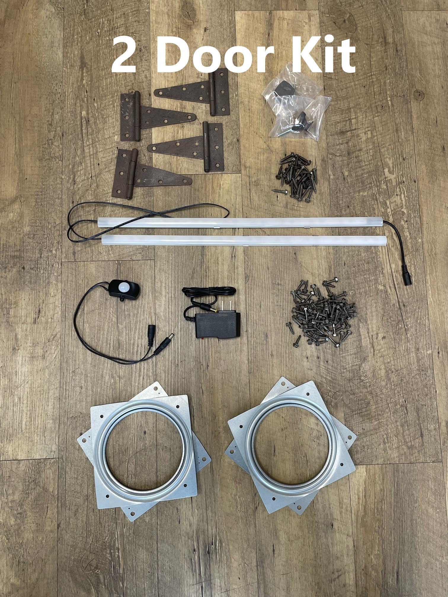 Build your own whiskey barrel cabinet kit. Includes all specialty hardware, lights, and electronics