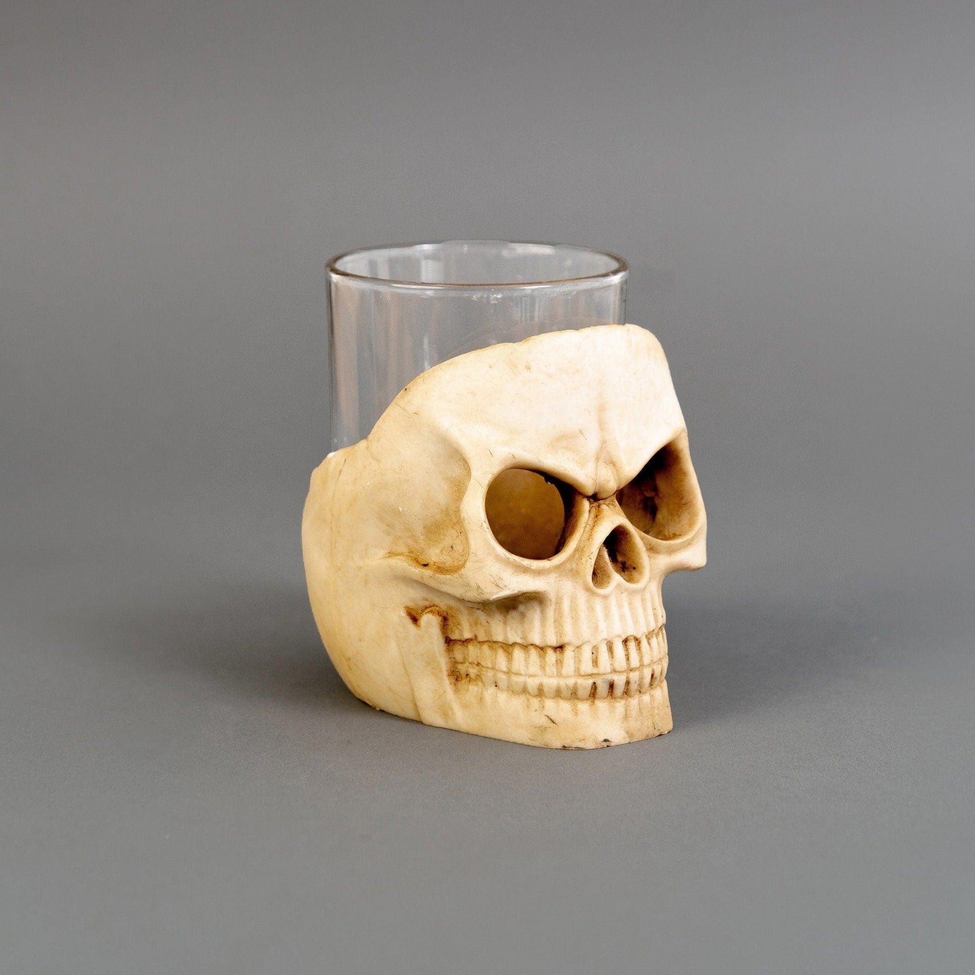 Halloween Skull Shot Glasses Jersey Art Glass