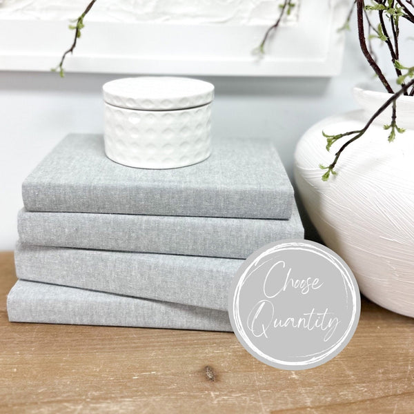Steel Linen Covered Decorative Books