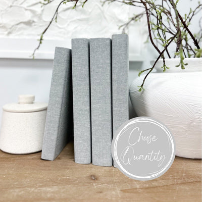 Steel Linen Covered Decorative Books