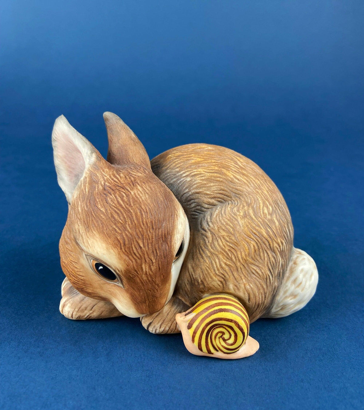 Hand-Painted Porcelain Bunny Family Figurine, RW OM, Easter Decor