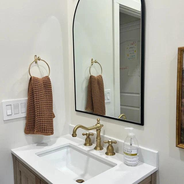 Brass Minimalist Towel Ring - Brushed/Satin