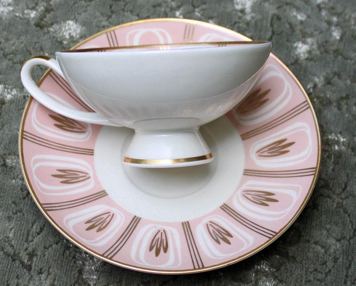 Bavarian Tea Cap and Saucer - Marked S.M. 1110