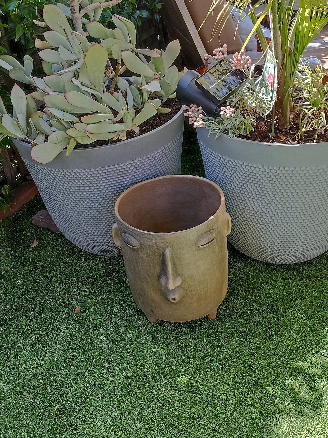 Whistler Planter, Big Clay Flower Pot, Handmade Mexican Pottery of Atzompa, Mexico, Home Decor, Indoor Outdoor Decor, Substantial Plant Pot