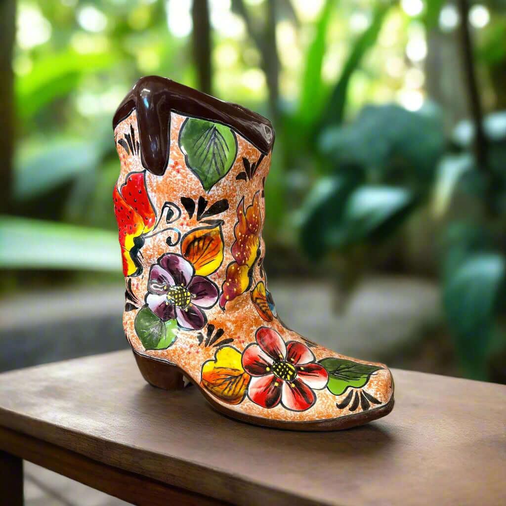 Colorful Boot Planter | Handmade Talavera Pot