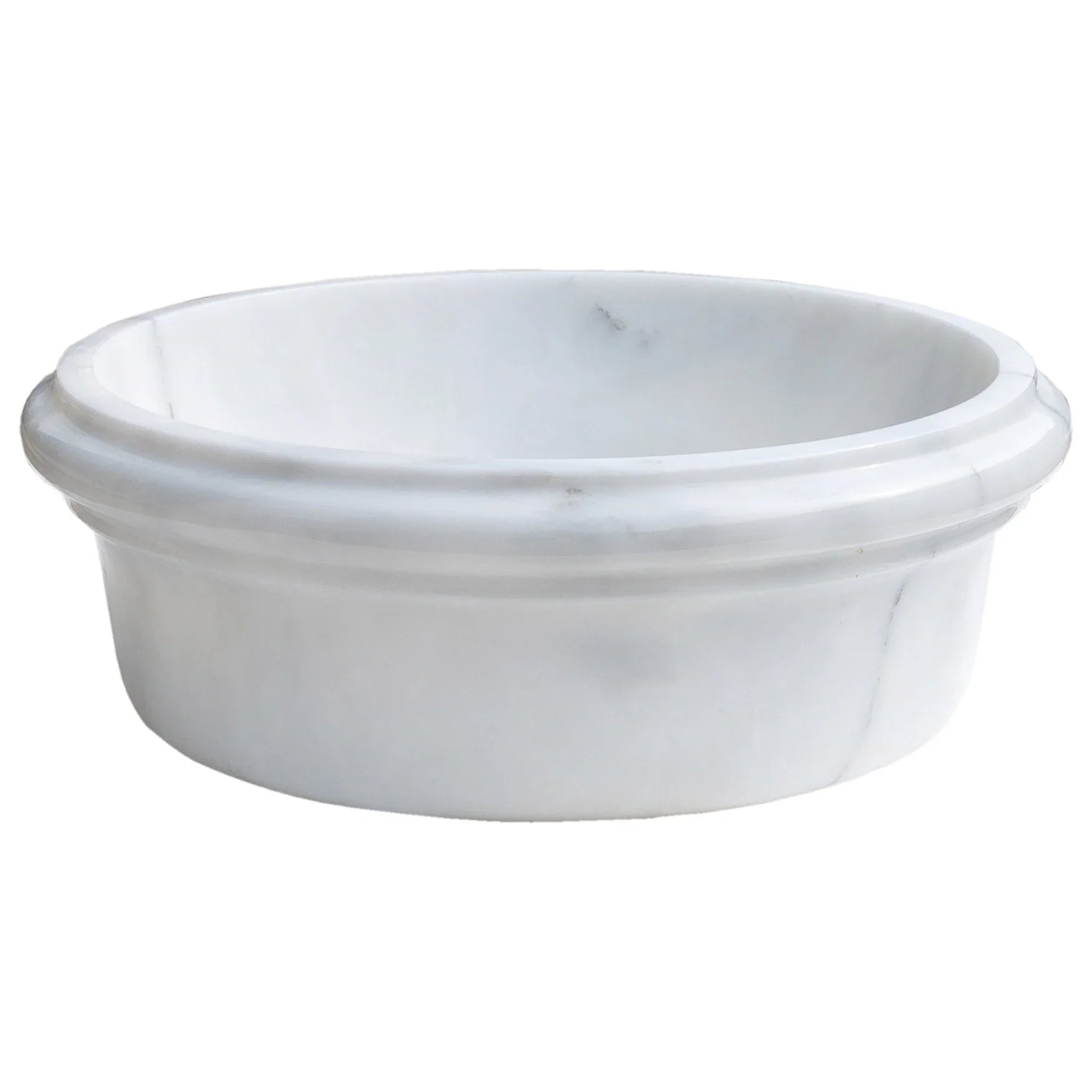 Carrara White Marble Natural Stone Waterfall Drop-in Sink Polished (D)17