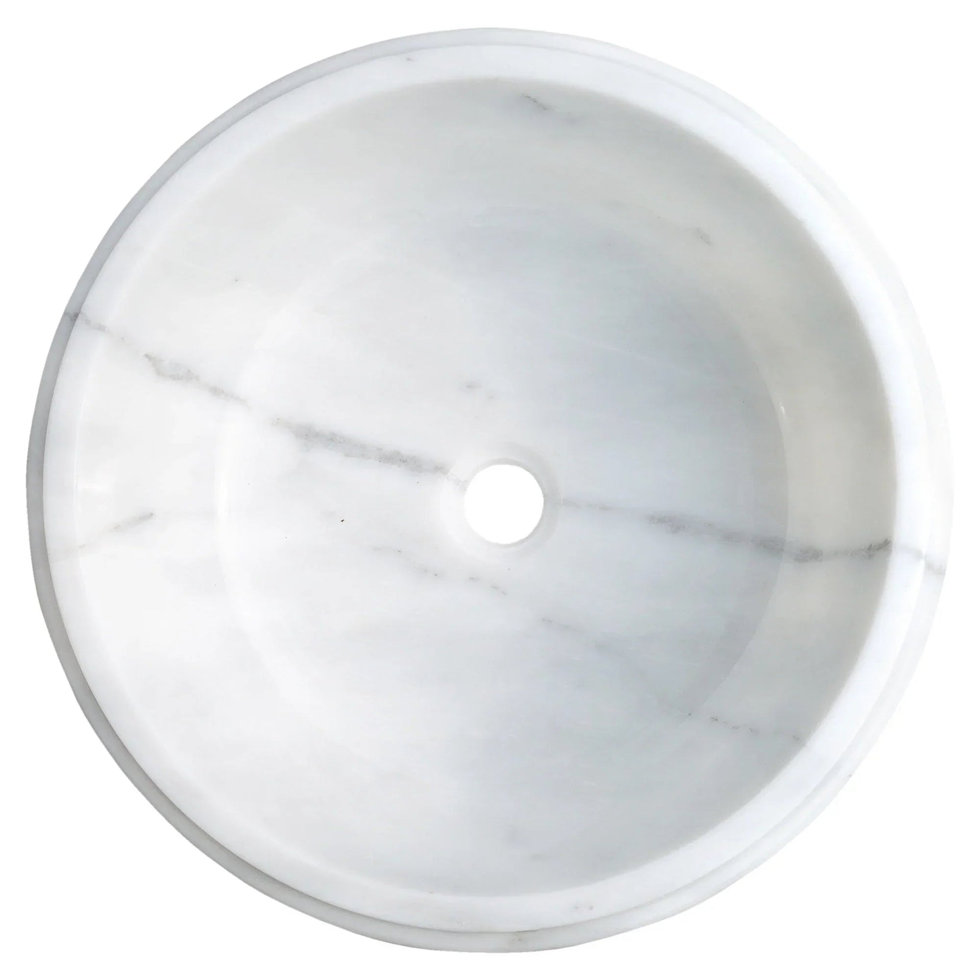Carrara White Marble Natural Stone Waterfall Drop-in Sink Polished (D)17