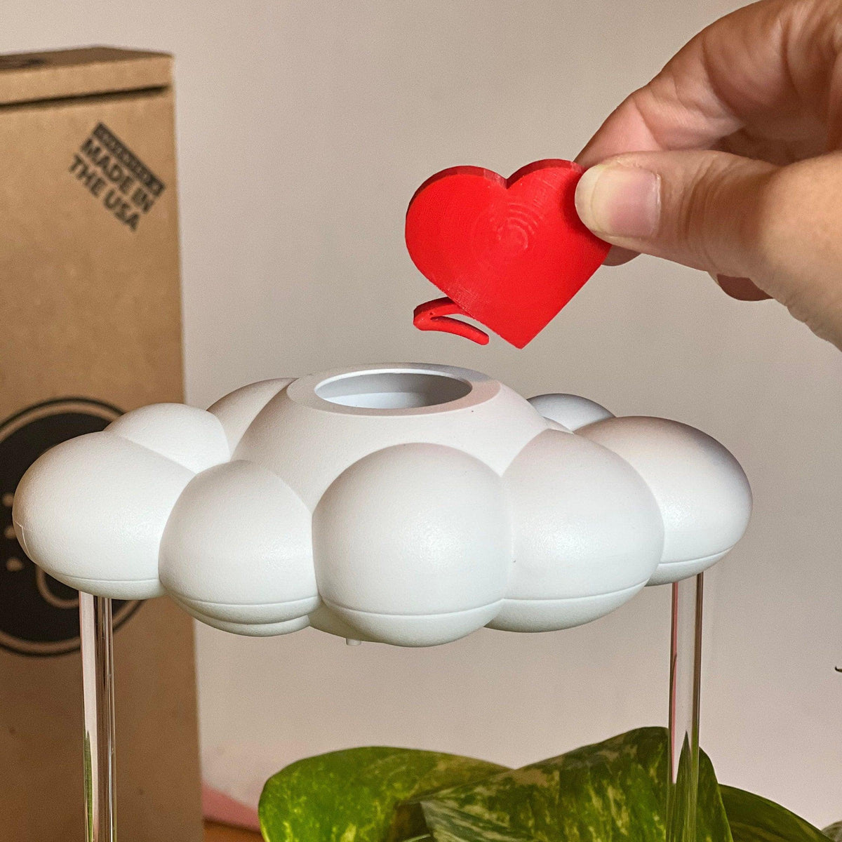 Original Dripping Rain Cloud with Red Heart Charm