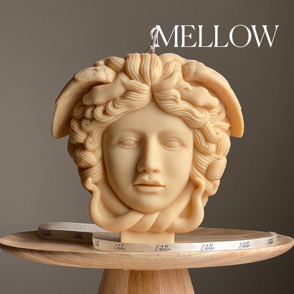 Medusa Soy Wax Candle: Large Sculptural Woman Head Statue