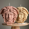 Medusa Soy Wax Candle: Large Sculptural Woman Head Statue