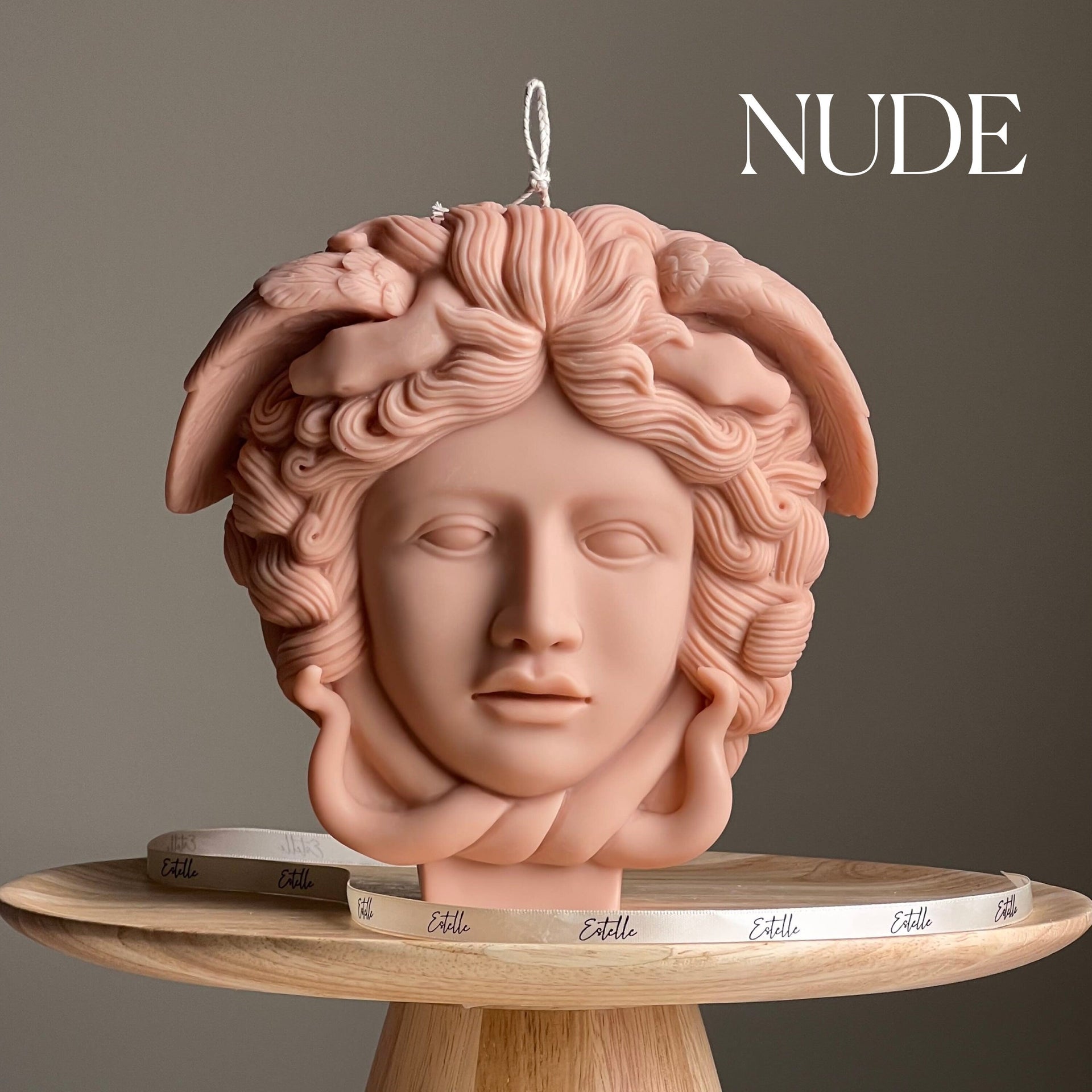 Medusa Soy Wax Candle: Large Sculptural Woman Head Statue