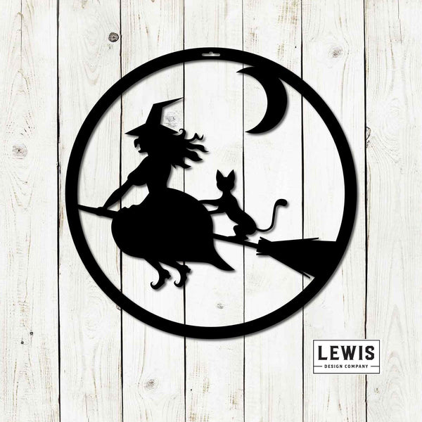 Witch Metal Sign | Halloween Door and Wall Decor