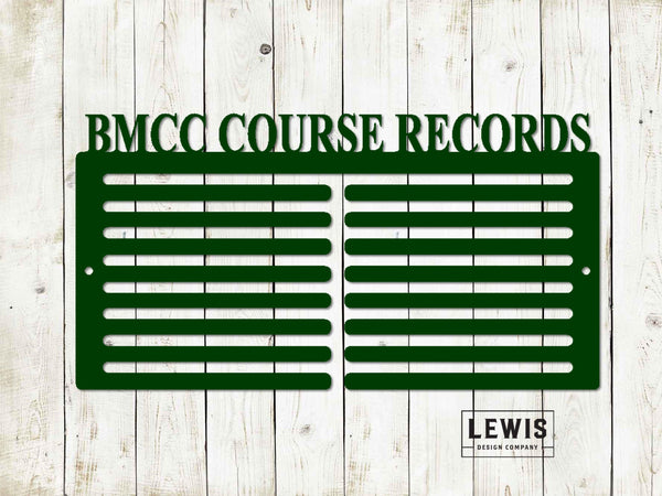 Golf Scorecard Display Custom Name Metal Sign