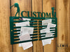 Custom Golf Scorecard Display | Personalized Metal Golf Decor - Satin Black / 17x11.5