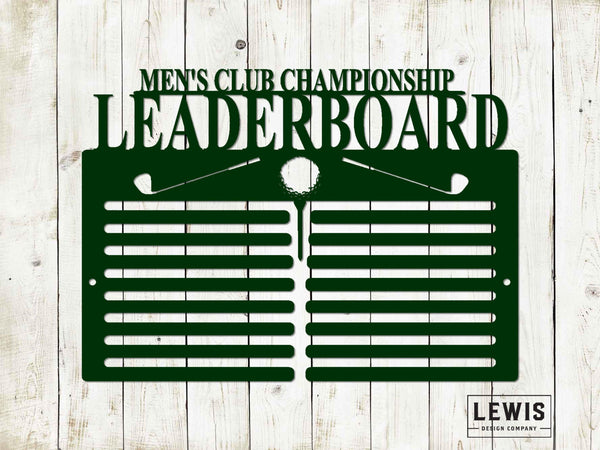 Golf Scorecard Display with Clubs | Personalized Metal Golf Decor