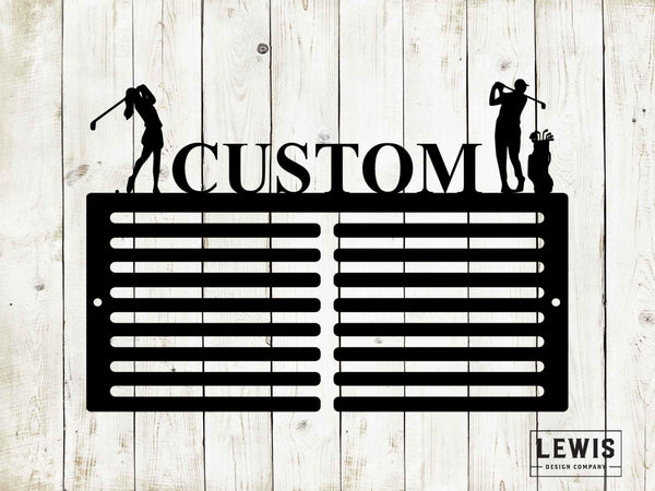 Custom Golf Scorecard Display | Personalized Metal Golf Decor