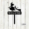 Witch Welcome Yard Stake Sign | Halloween Metal Decor