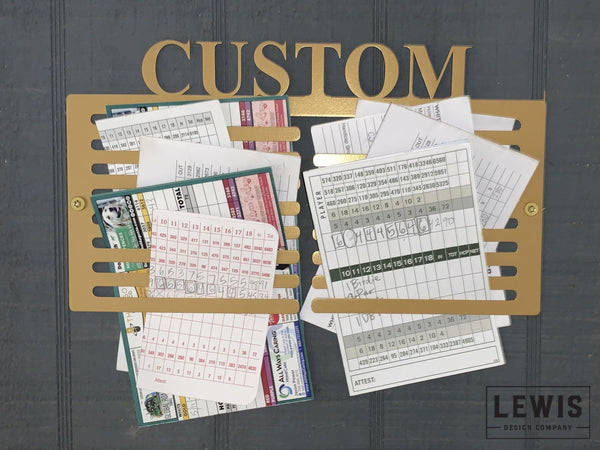Golf Scorecard Display Custom Name Metal Sign