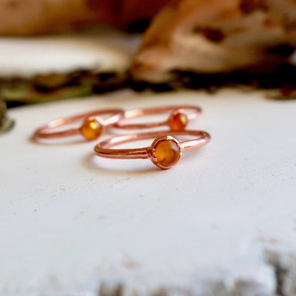 Copper Amber Ring - Grounded Confidence and Glow | By Blackbird & Sage