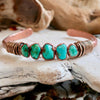 Raw Turquoise Cuff - Electroformed Copper | Handmade by Blackbird & Sage