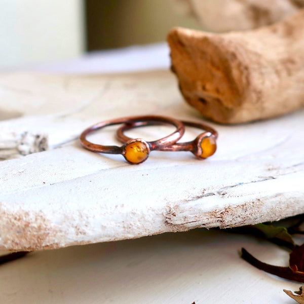 Copper Amber Ring - Grounded Confidence and Glow | By Blackbird & Sage