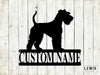 Welsh Terrier Wall Sign with Custom Name, Metal Sign, Welsh Terrier, Custom Metal Sign, Welsh Terrier Wall Sign, Dog Lover, - 12x10.5 / Black