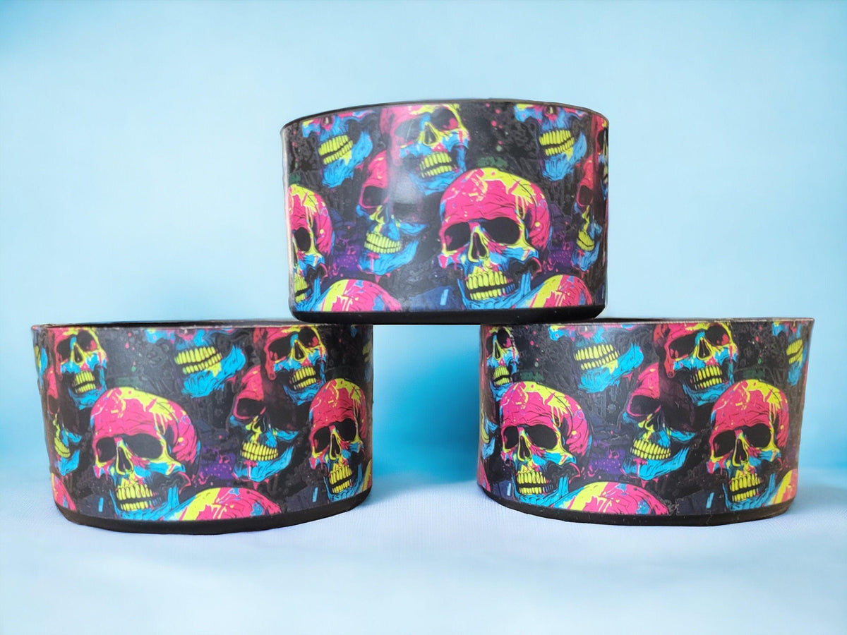 Smirkin' Skull Silicone Boot Bumper Sleeve for tumblers