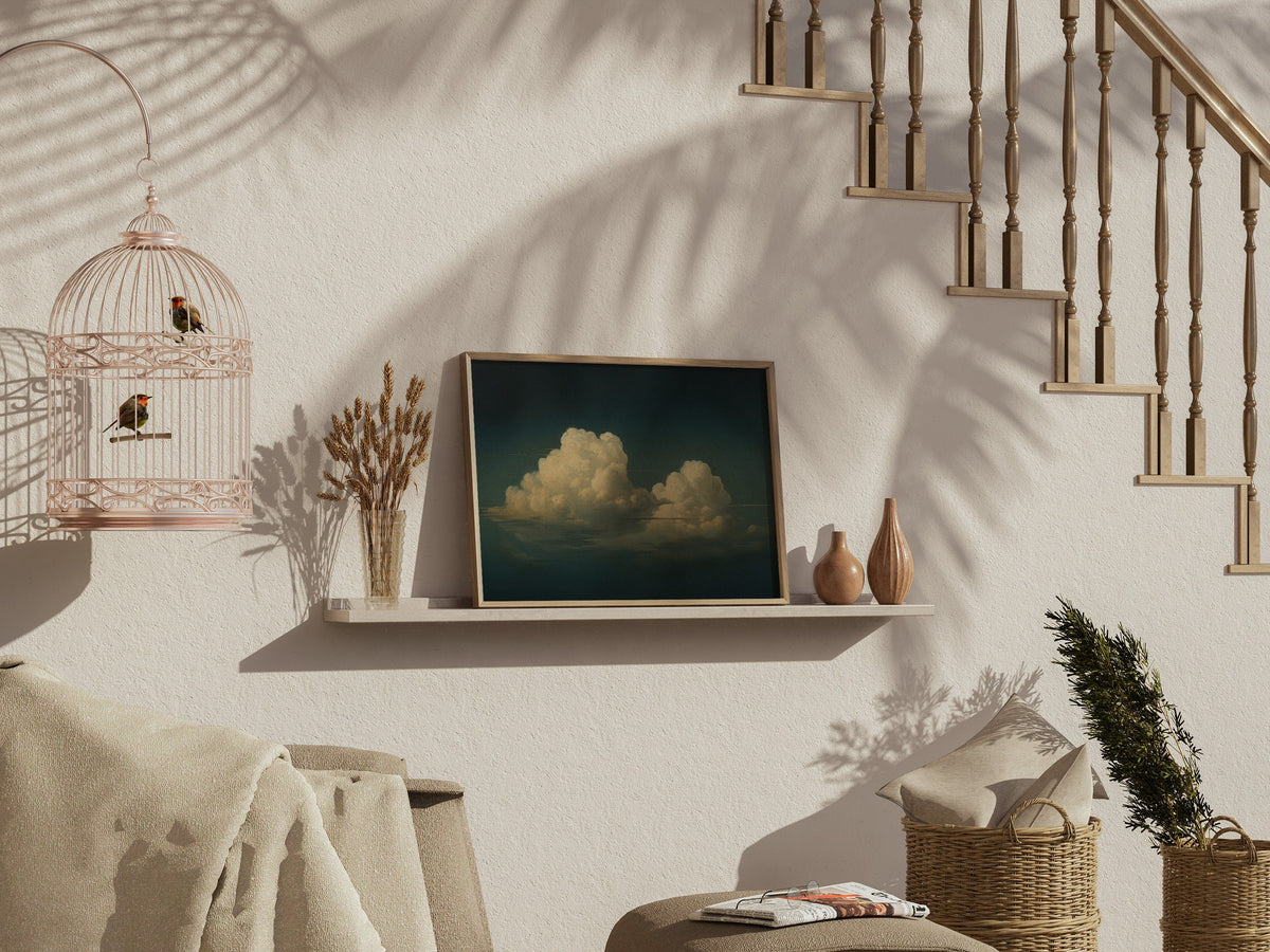 Vintage Floating Moody Cloud Print
