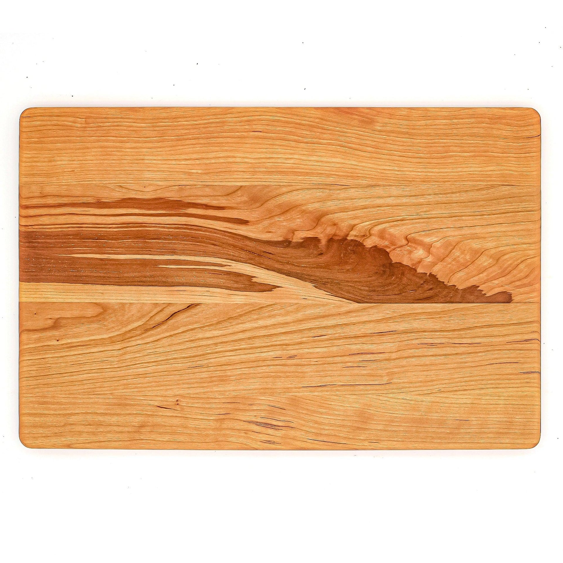 Large Cherry Wood Cutting Board With Juice Groove 18 x 12 Inches, Cherry Charcuterie Board, Cherry Cheese Board, Father's Day, 100% USA Made