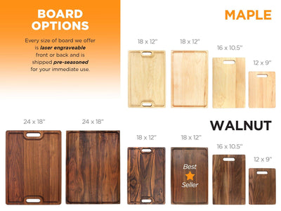 Custom Logo Cutting Board, Company Logo Cutting Board, Logo Engraved Cutting Board Made in the USA
