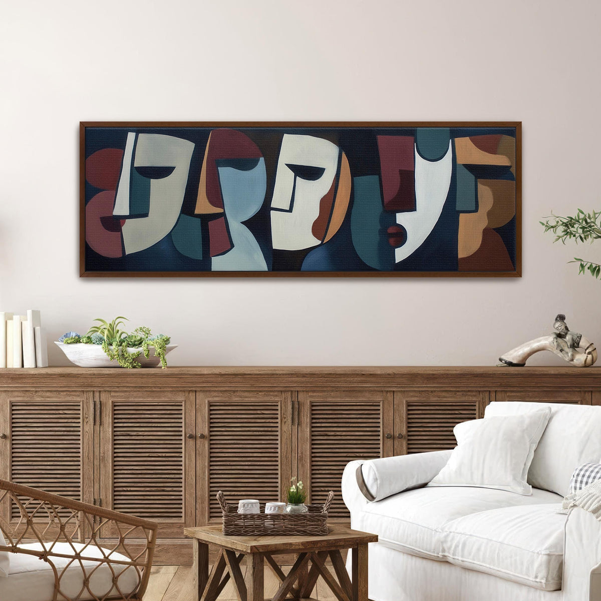 Abstract Cubist Canvas Wall Art
