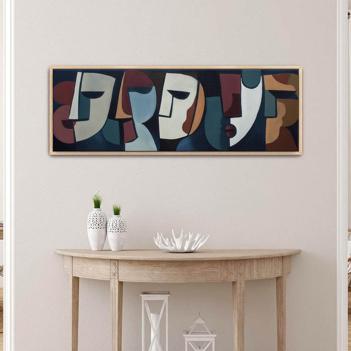 Abstract Cubist Canvas Wall Art