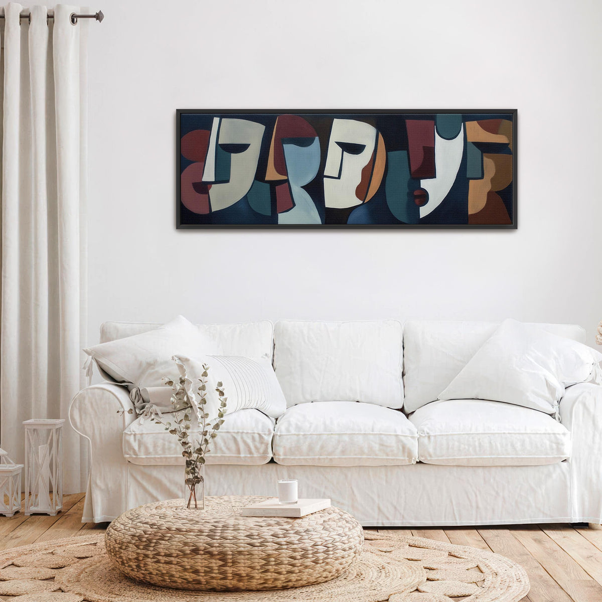 Abstract Cubist Canvas Wall Art