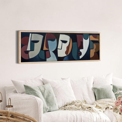 Abstract Cubist Canvas Wall Art