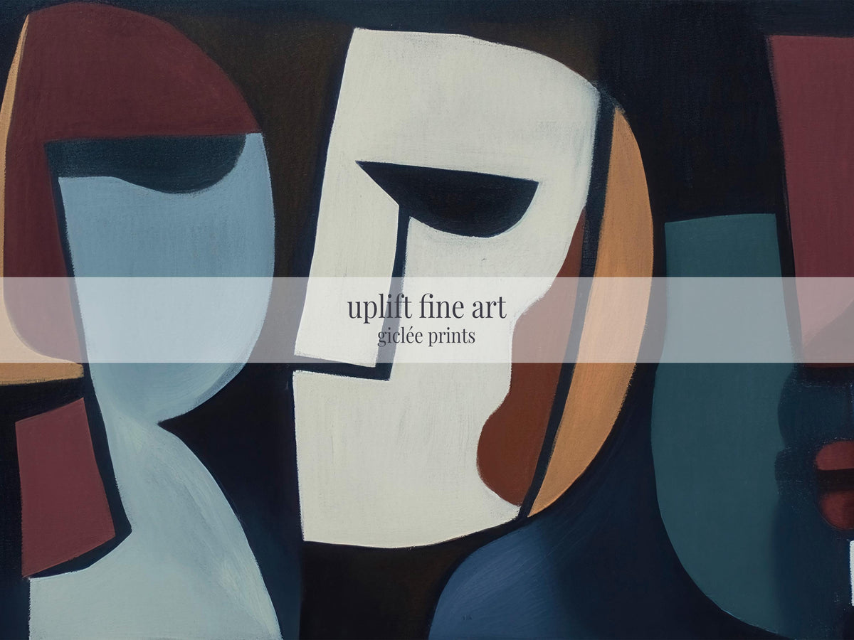 Abstract Cubist Canvas Wall Art
