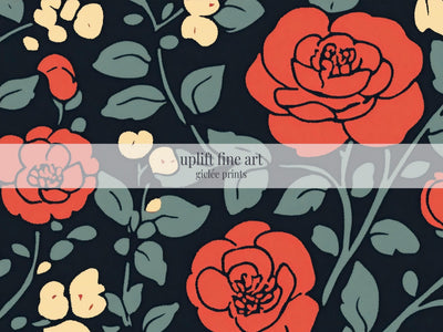 Vintage Rose Art Print Canvas Art