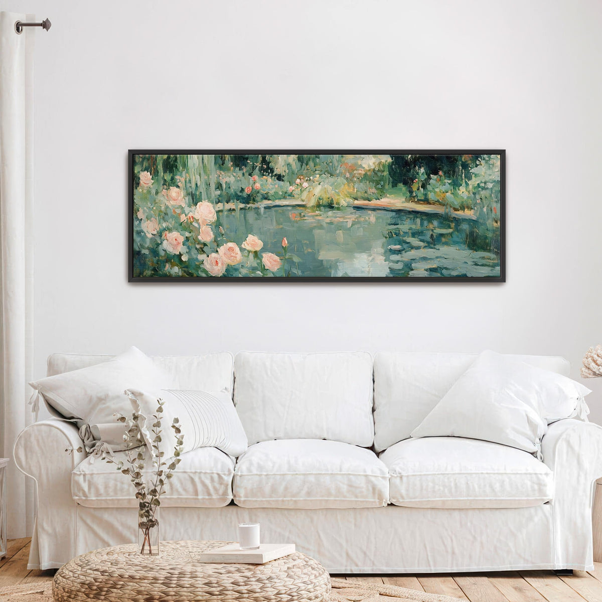 Abstract Garden Pond Canvas Art Print