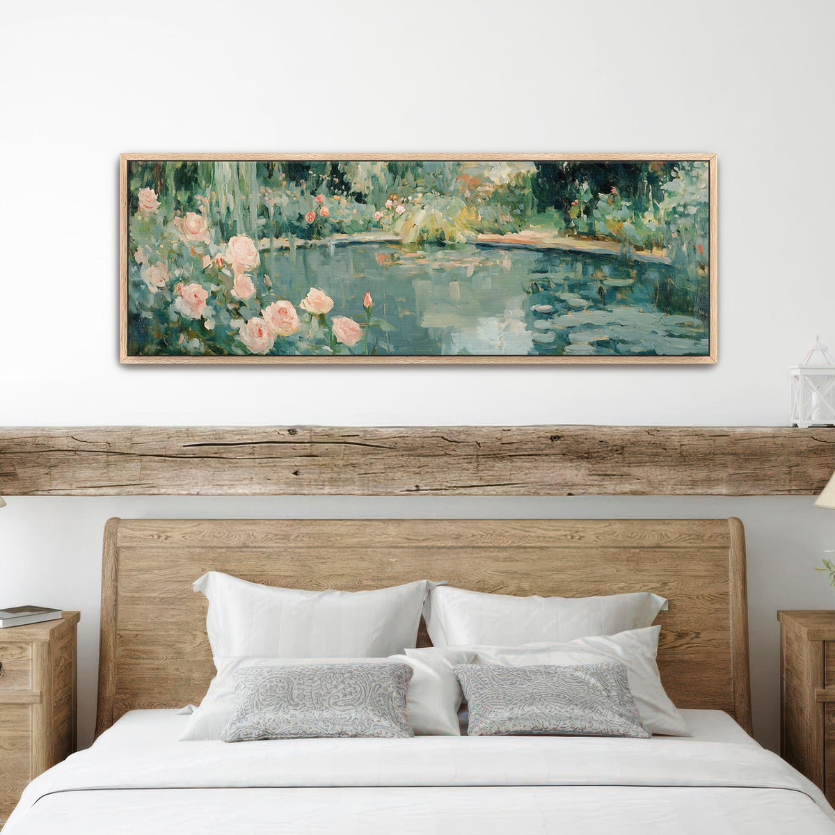 Abstract Garden Pond Canvas Art Print
