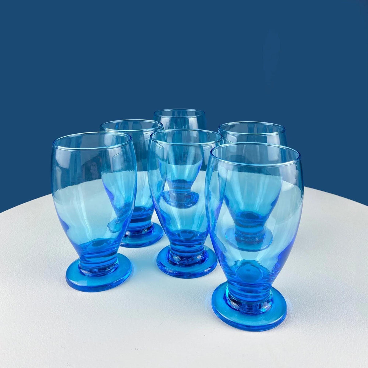 Coffee Tea Hand Blown Cups for Juice Punch Espresso Matcha or Irish Coffee. Set of 6. Loop Handles. Modern Glassware. Dining Room Decor.
