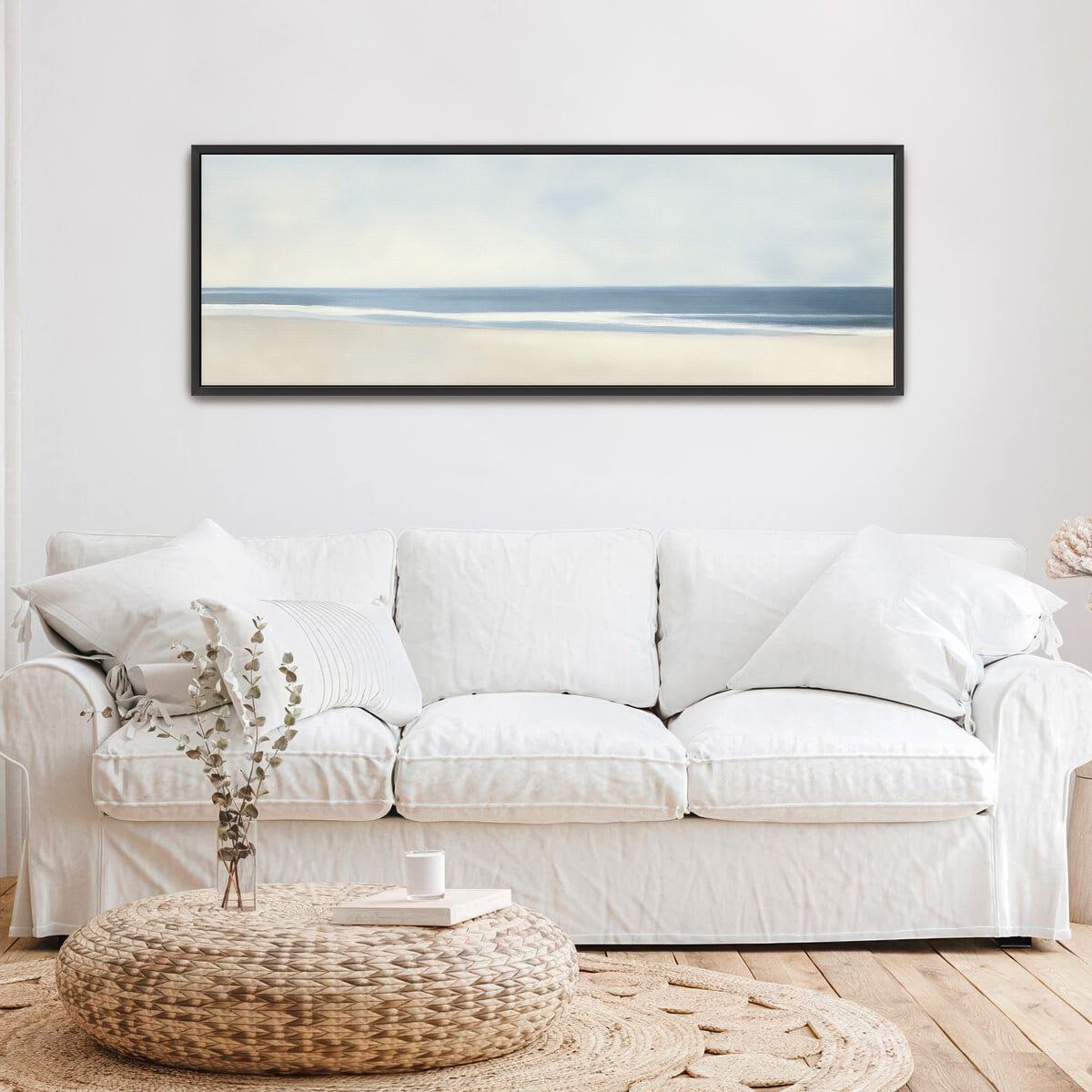 Neutral Ocean Canvas Art Print