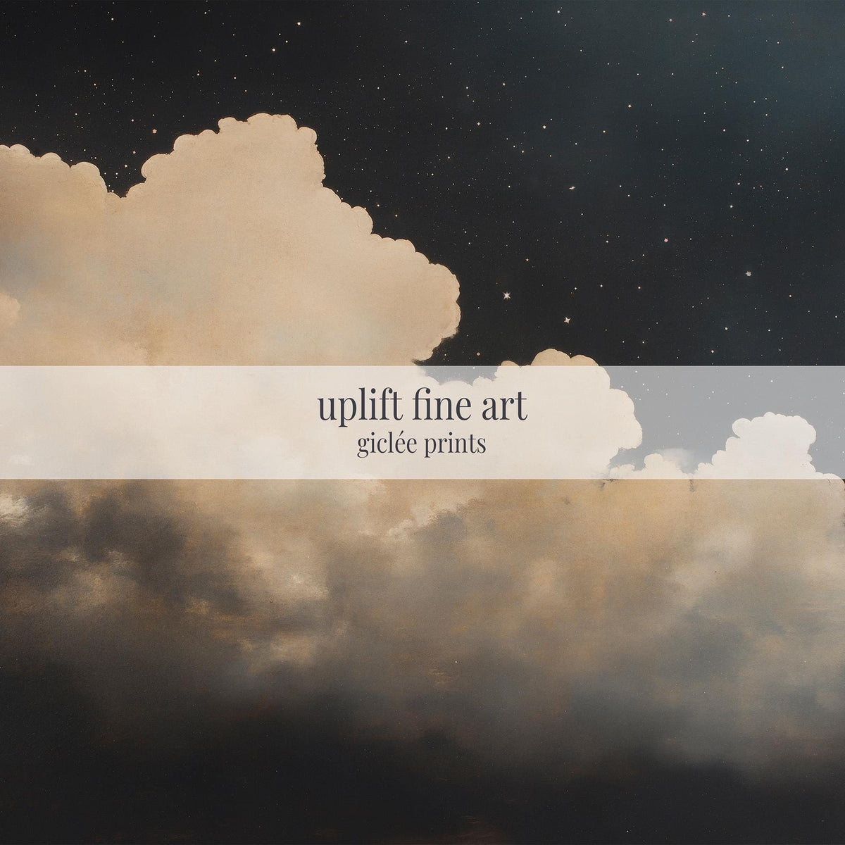 Vintage Starry Cloud Canvas Art Print